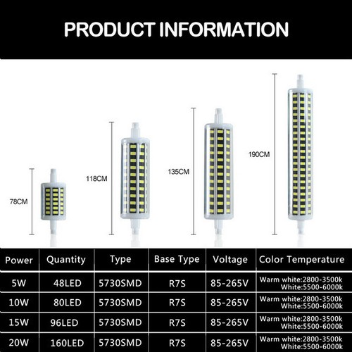Lampadina lampada r7s led - r7s,
