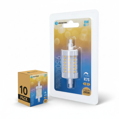 Aigostar lampadina led r7s - lampadina, 8w