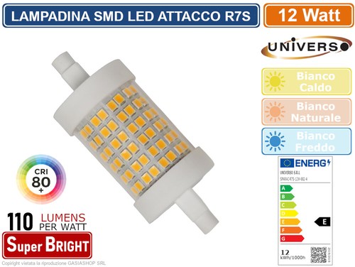 Universo lampadina led r7s 12w - lampadina,